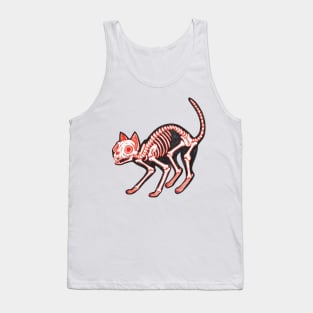 Cute Skeleton Cat Tank Top